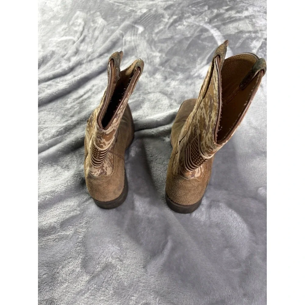 US 3.5 Ariat Sport Patriot kids western cowboy boots American flag patriotic